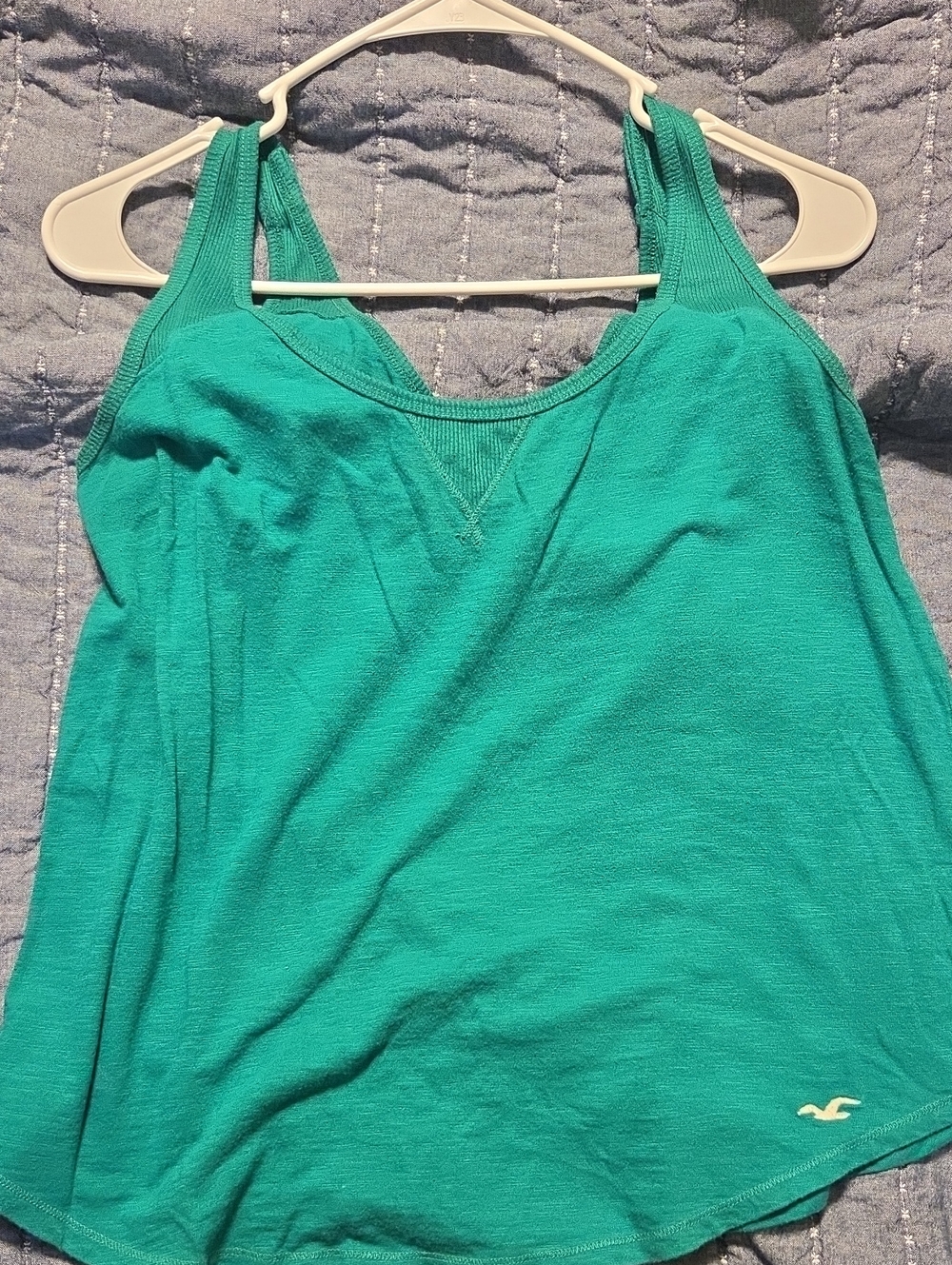 Women's Kelly Green Tank Top - Lightweight Scoop Neck